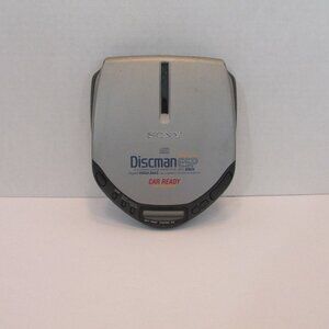 Vintage Sony Discman Portable CD Player Silver DE-307ck
